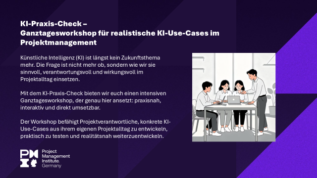 KI-Praxis-Check - Ganztagesworkshop für realistische KI-Use-Cases im Projektmanagement
