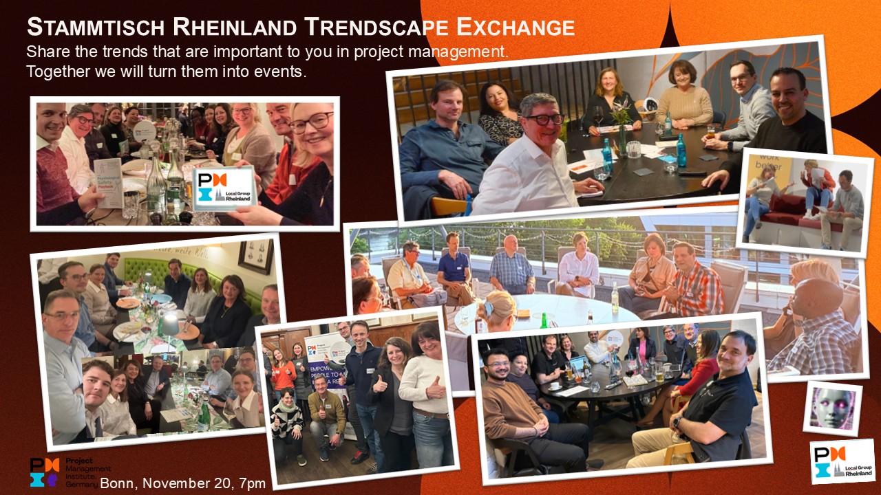 Stammtisch Rheinland Trendscape Exchange: Share the trends that are important to you in project management