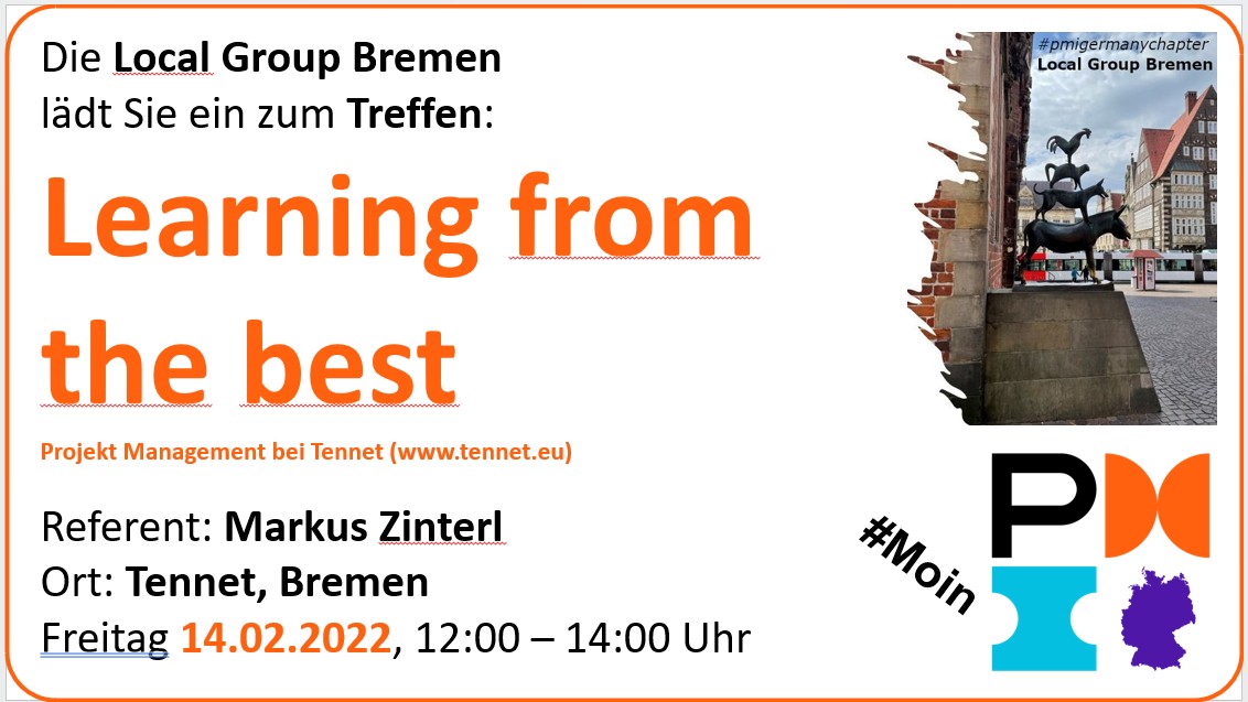 Local Group Bremen - "Learn from the best" - How is Project Management executed at Tennet